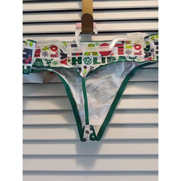 Back Talk Christmas theme ornament text words g-string thong women's sz 7 Large - Picture 3 of 4